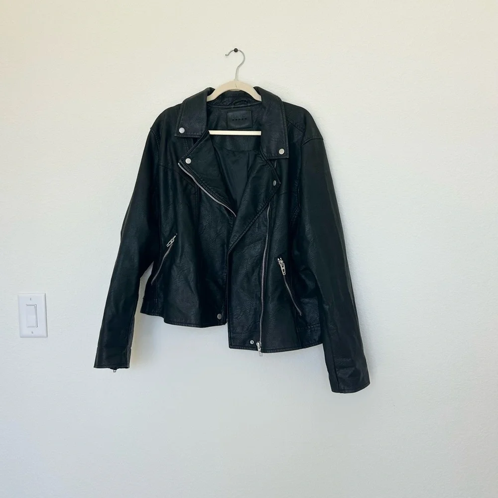 Blank NYC Black Faux Leather Moto Jacket - Picture 3 of 7